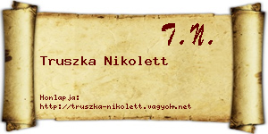 Truszka Nikolett névjegykártya